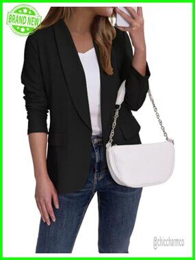 Women's Slim Fit Blazer Business Casual Work Office Suit Jacket